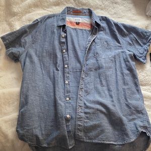 Mens chambray button up short sleeve